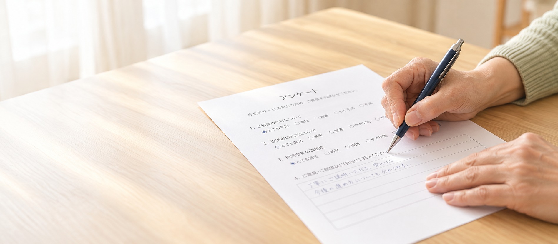 ご相談いただいた方の、直筆の声です。